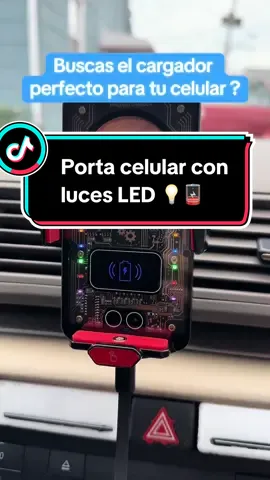Cargador de coche inalámbrico, soporte de teléfono para coche de carga rápida con luz LED, ventosa y salida de aire, soporte de sujeción automática para teléfono móvil, smartphone Protección electrónica ajustable . . . . #popshop #phonecharger #carphotographer #portacelular #cargarapida #cargador #carro #auto #car #portablecharger #chargers #caraccesories #iphone #accesoriosparacoche #lucesled #blackfriday #tiktokshopblackfriday #tiktokshopcybermonday #holiday 