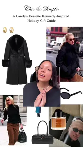 Sharing my Carolyn Bessette-Kennedy-inspired holiday gift guide. Classic, chic, and timeless picks for the minimalist at heart. #HolidayGiftGuide #CBKStyle #TimelessFashion #GiftGuide2024 