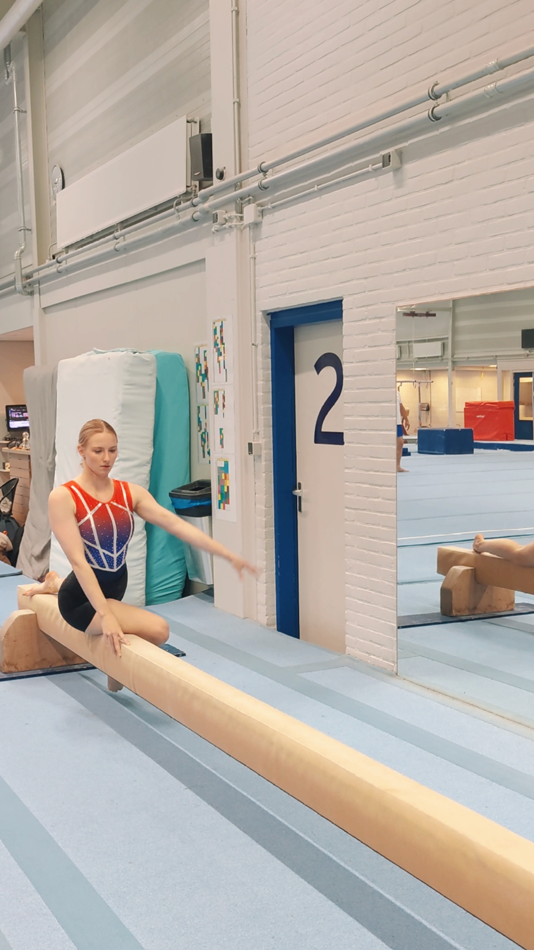 Balkoefening voor dit seizoen! #balk #turnen #gymnastics #oefening 