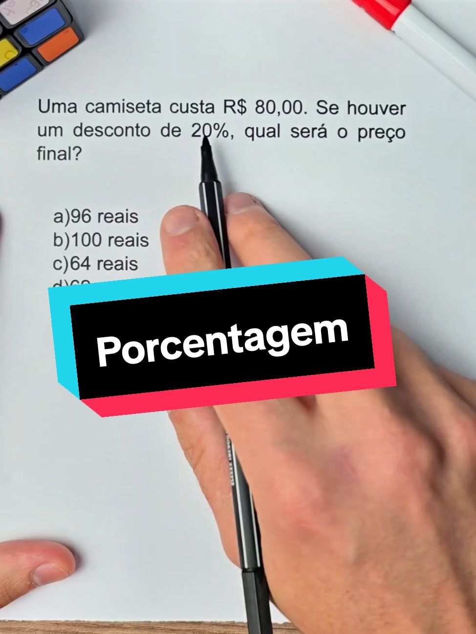 Não me errem uma questão dessa!! #Matemática #porcentagem 