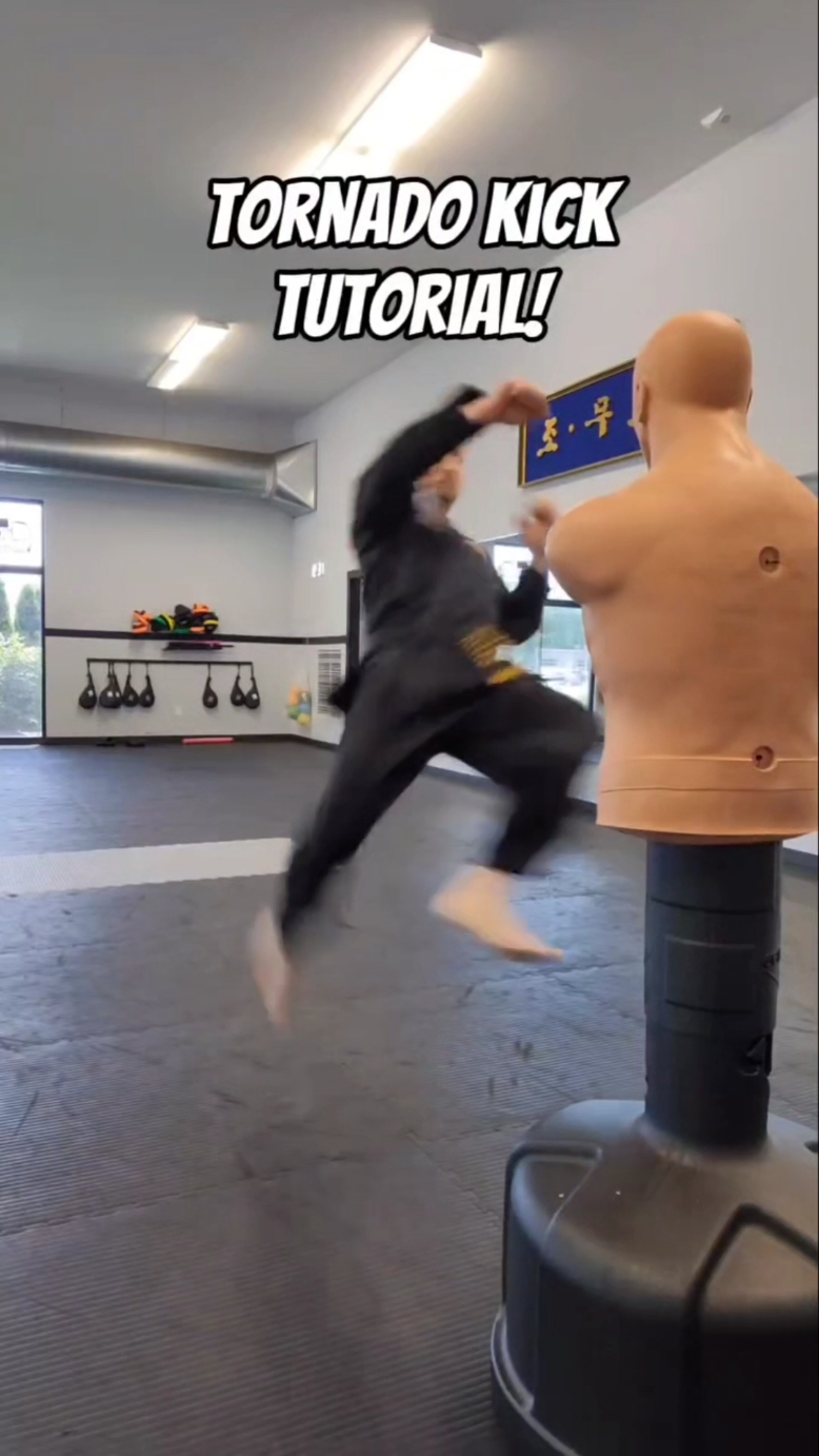 Tornado Kick Tutorial!  . #taekwondo #martialarts #karate #kickboxing #muaythai #martialarts #anime #viral #trending #foryou #fyp 