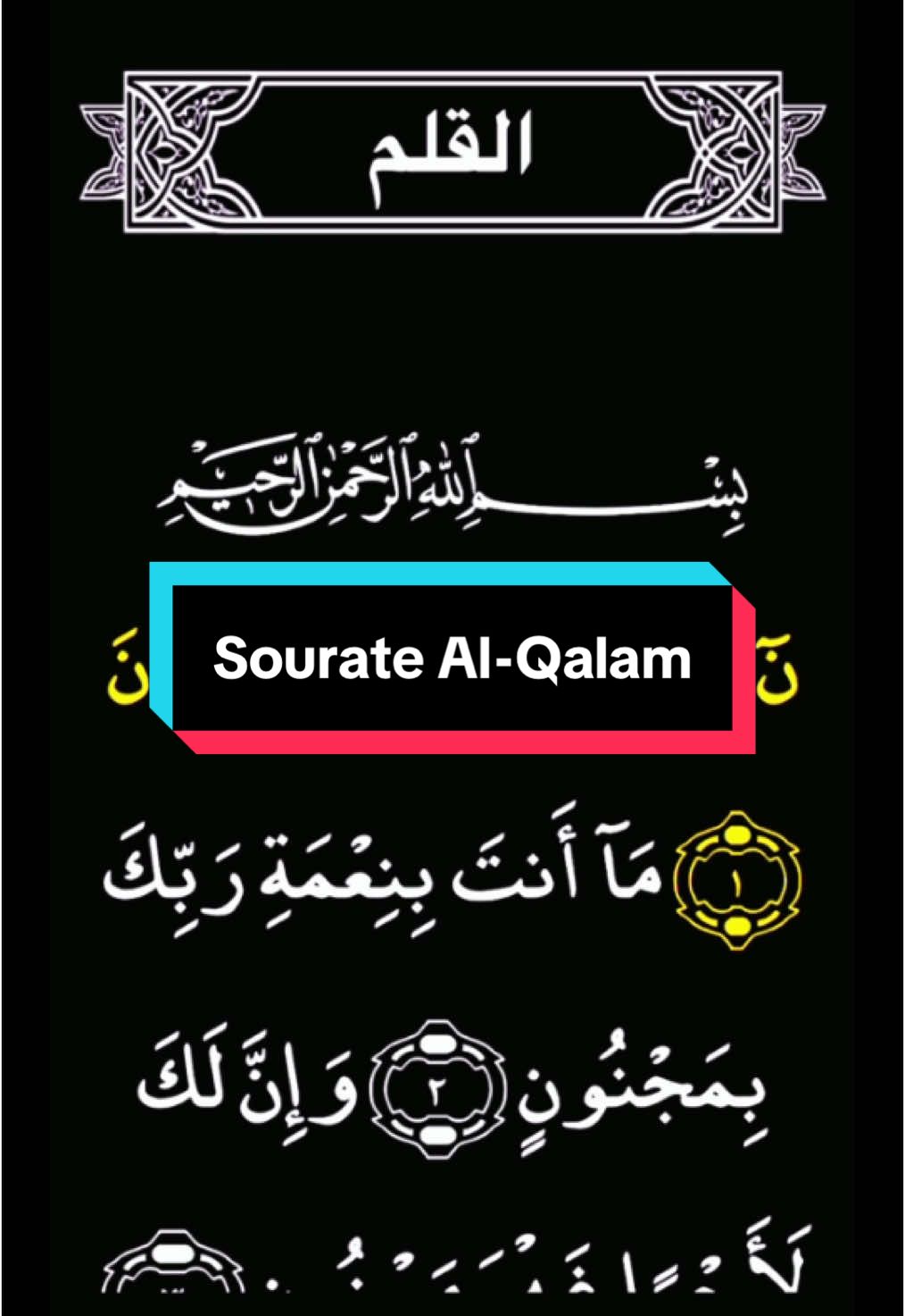 #recitationcoran #viraltiktok #sourate #qalam #pourtoii 