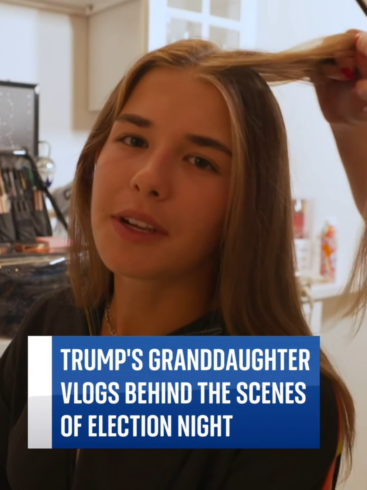 Donald Trump's granddaughter, Kai Trump, vlogged the behind the scenes of the US election night. 🇺🇸 Kai's vlog included appearances from the newly elect-President, other members of the Trump family and Elon Musk. #DonaldTrump #KaiTrump #Vlog #USElection