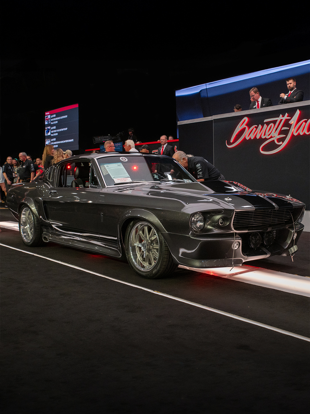 Get ready for 750hp of muscle! This 1968 @ford #Mustang #Eleanor #Tribute Edition is powered by a @roushperformance-supercharged Gen 3 Coyote 5.0-liter engine backed by a 6-speed manual. The officially licensed Eleanor Tribute Edition is rotisserie-restored and sold on the 2024 #Scottsdale Fall Auction block for $451,000.