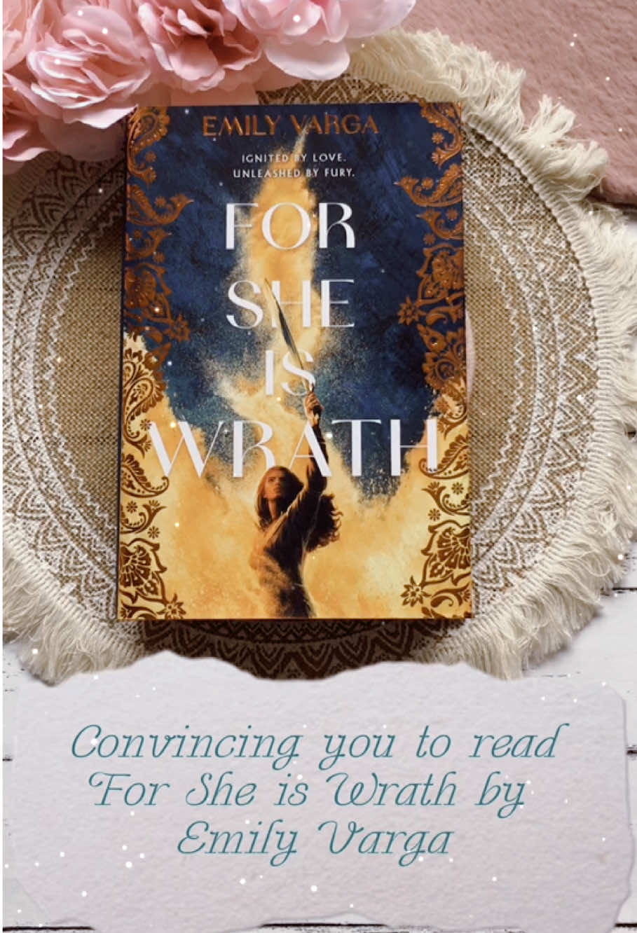 Convincing you to read For She is Wrath by @Emily Varga | Fantasy Author  . 🌙 Pakistani inspired fantasy world 🌙 Female friendships 🌙 Lovers to enemies  🌙 Getting revenge 🌙 Female rage 🌙 djinn magic  🌙 Darcy hand flex scene 🌙 Cat companion  . . For She is Wrath is out now!  . . . . . #forsheiswrath #emilyvarga #panmacmillan #firstink #bookbreakuk #yafantasy #yafiction #fantasybook #bookreel #bookreels #diversebooks #femalerage #loverstoenemies 