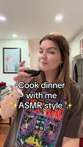 Cook dinner with me but it’s ✨ASMR style ✨ Cheers 🍷  #fyp #asmr #asmrvlog 