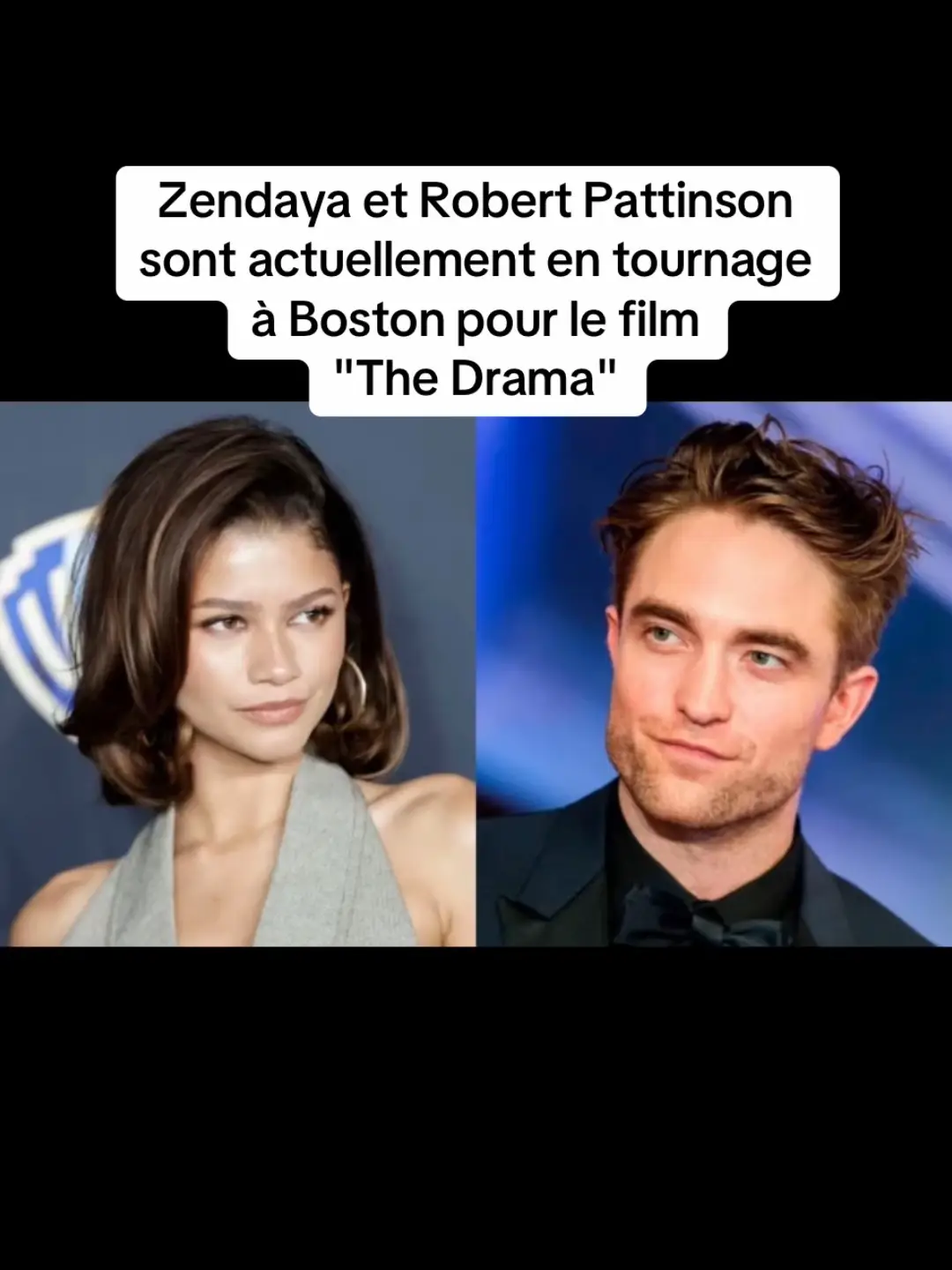 J’adore les deux acteurs et j’ai hâte de les voir jouer ensemble! #zendaya #robertpattinson #thedramamovie 