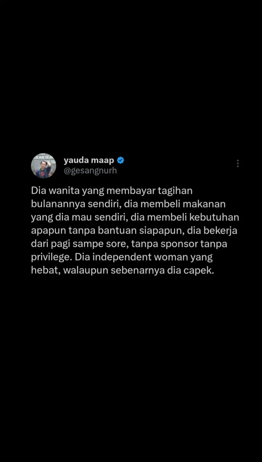 capek sih sebenernya #relateable #motivation #mindset #qoutesoftheday #realtionship #trauma #trustissues #broken  #brokenheart #patah #patahhati #mental #MentalHealth #selflove #mood #overthinking #sad #sadstory #sadvibes #sadsong #sadvibes🥀 #qoute #qoutes #qoutestory #galau #galaubrutal #tweet #sajak #katakata #qoutesaestetic  #fyp #foryou  #masukberanda #foryoupage #xbyzca #selfhealing #psikolog #katabijak #sajakcinta #sadnes #musicontiktok #storytime #4u #qoutestory #lovestory #perempuan #yaudahmaapヅ #terpatahterluka #bismillahfyp #qoutesoftheday #fyp #tweets #katakata #independent #independentwoman #nabilataqiyyah 