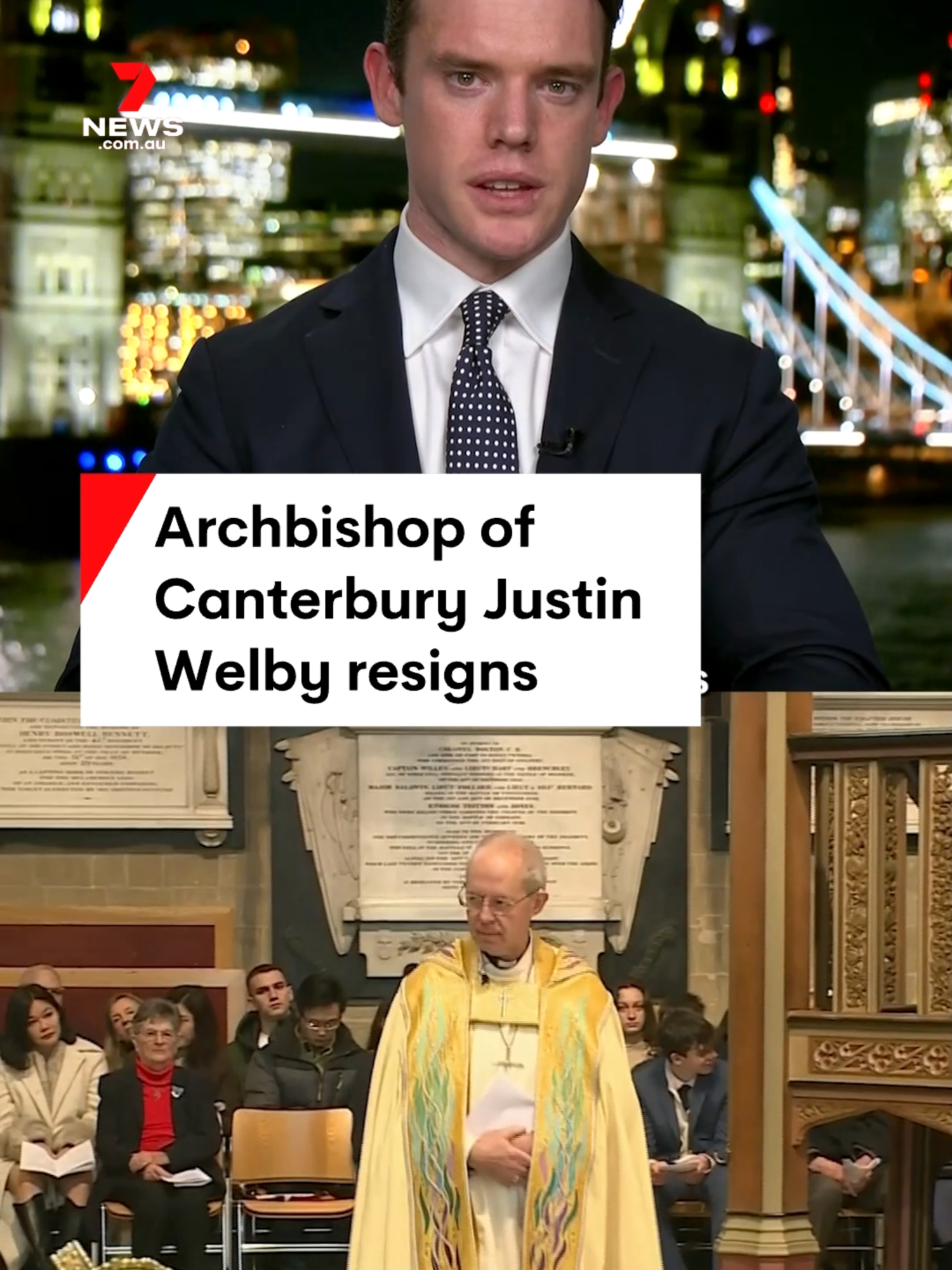 The Archbishop of Canterbury Justin Welby has resigned amid a child abuse scandal following reports he had failed to report a sadistic abuser to police. Welby was the most senior cleric in the Anglican Church. He married Prince Harry and Meghan, and crowned King Charles. #JustinWelby #Archbishop #breakingnews #scandal #7NEWS