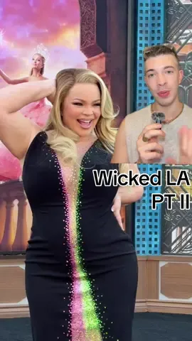 Replying to @j u l i e 👻🔮 S. WICKED LA Premiere Part II 💚🩷 ps @hellotefi what if we got married #fashiontiktok #redcarpet #wicked #review #celebs #trishapaytas 