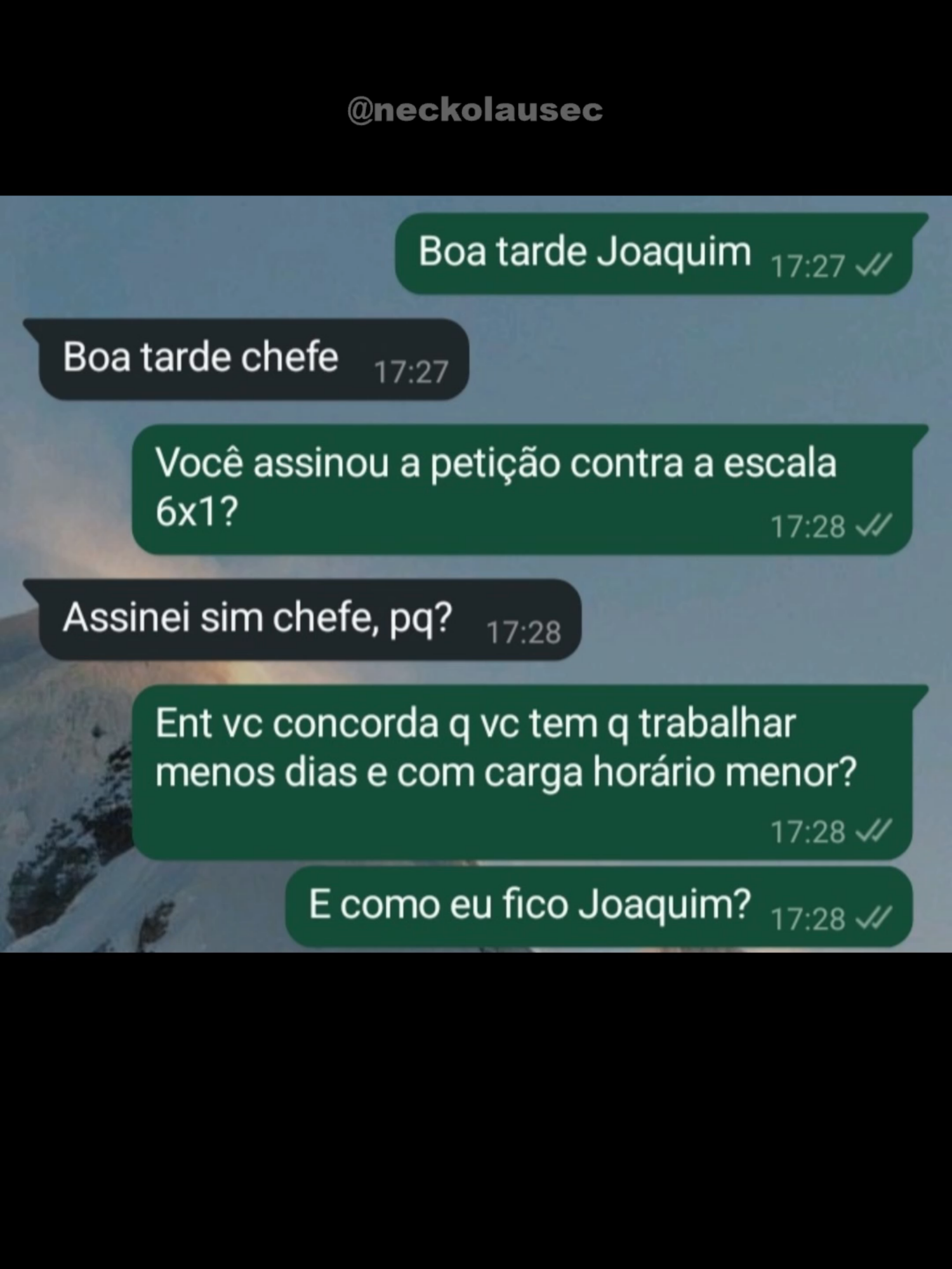 Acho que o Joaquim mandou o papo #neckolau #viral_video #comedia #humor #fyp #engraçado #memesbr #trabalho