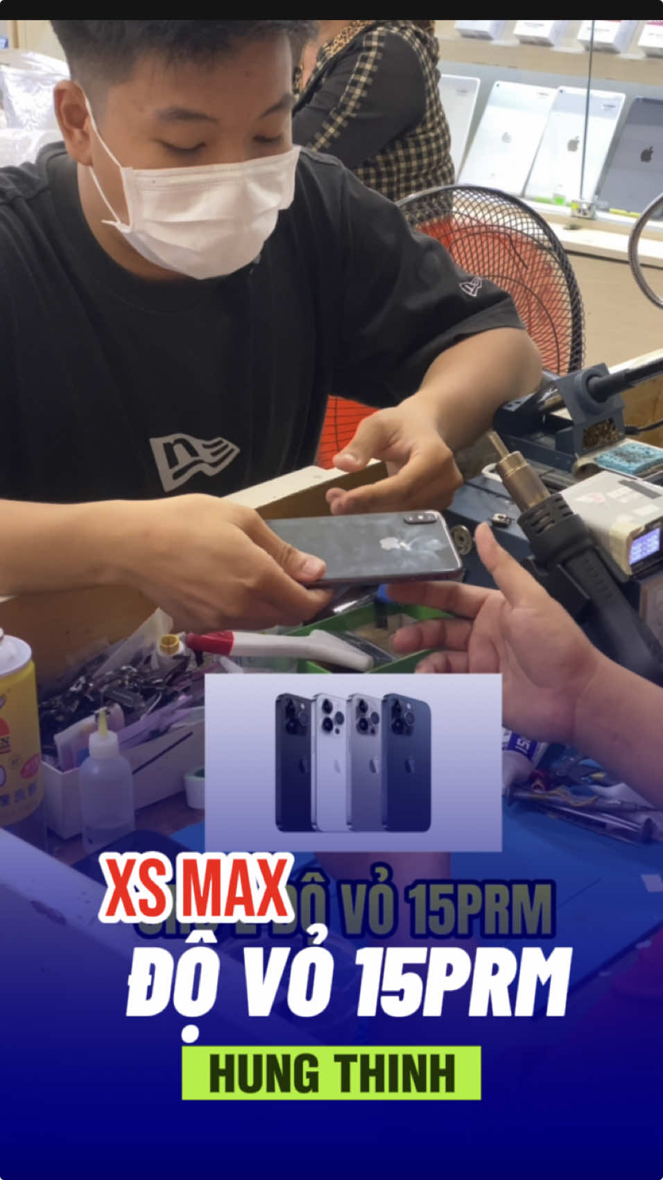 XS MAX độ vỏ lên 15PRM #hungthinh480 #suadienthoai #LearnOnTikTok #IPhoneXsMax #iphone15promax 