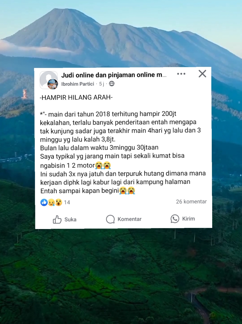 PERCAYALAH KAWAN, BANDAR TIDAK TAKUT PENJDUI MENANG, BANDAR TAKUT KALAU PENJUDI BERHENTI. 