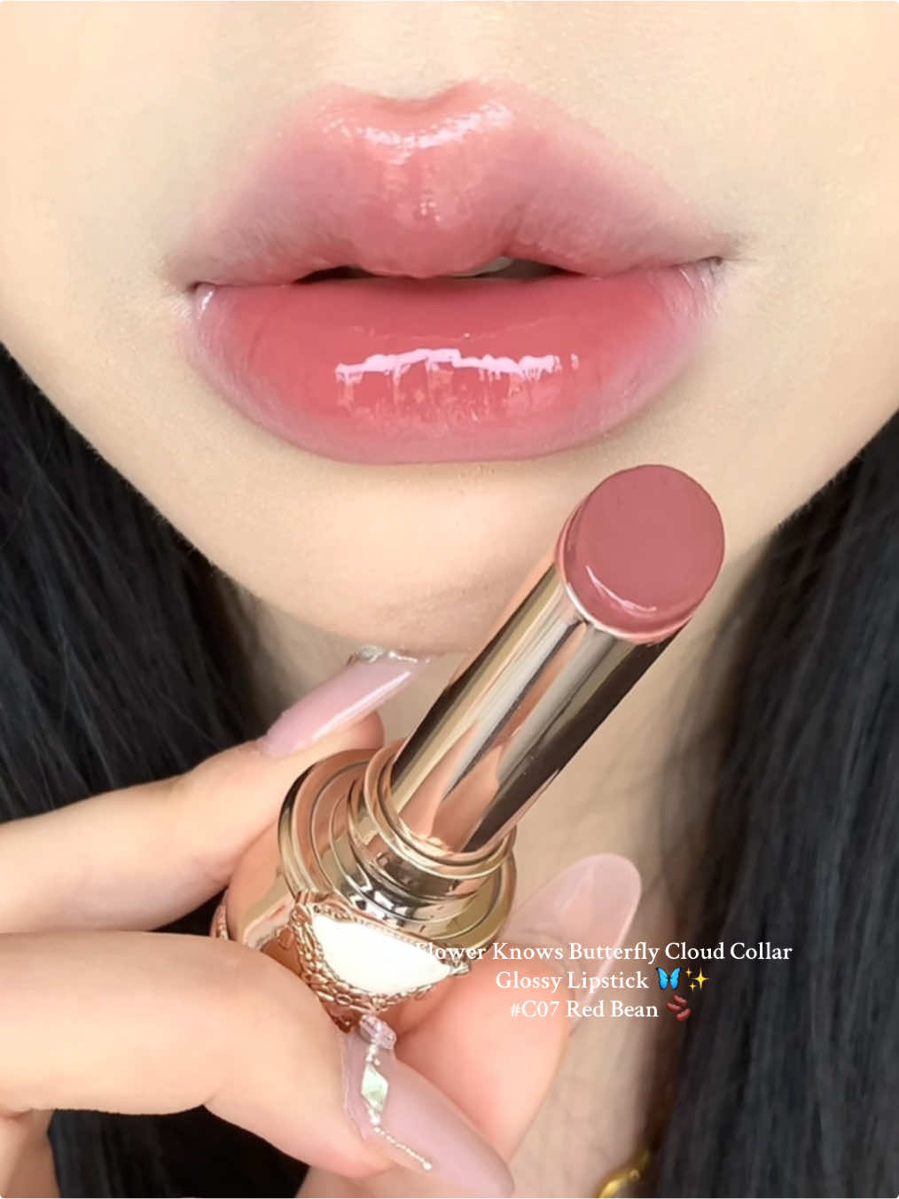 Son bóng dưỡng xinh của Flower Knows Butterfly Cloud Collar 🦋✨ #crexiaohongshu #sonmoi #lipstick #flowerknowsbutterflycloudcollar #swatches #testson #swatchson #fyp #xuhuong #trending #chuchu_19_ 