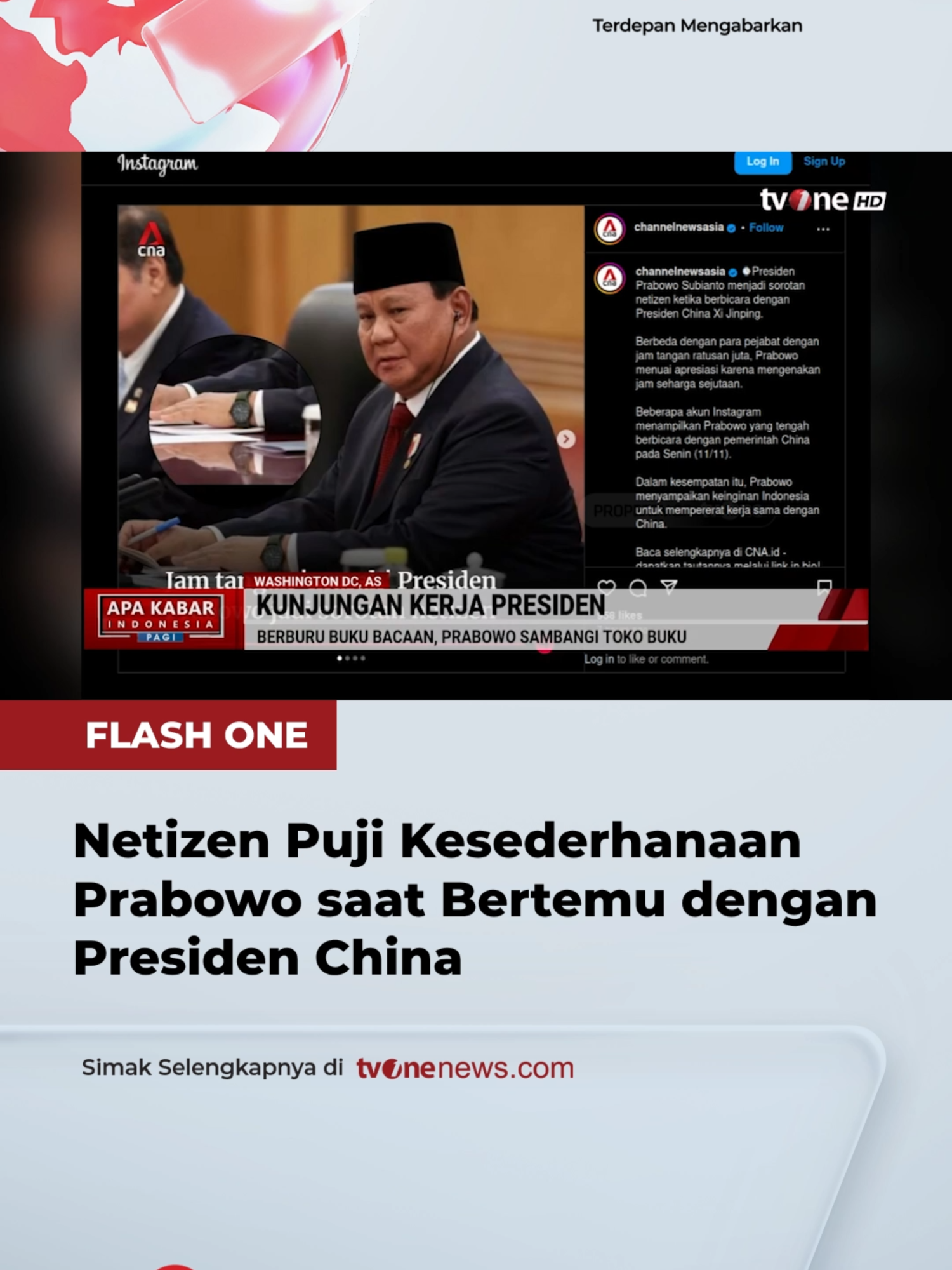 Presiden Prabowo Subianto menjadi sorotan netizen ketika berbicara dengan Presiden China Xi Jinping.  Berbeda dengan para pejabat dengan jam tangan ratusan juta, Prabowo menuai apresiasi karena mengenakan jam seharga sejutaan. Simak video selengkapnya hanya di https://zip.lu/3km6m #HardNews_Viral #FlashOne #CariBeritaditvOne #PresidenPrabowo #JamTanganPrabowo #PresidenChinaXiJinping #Viral #FO02