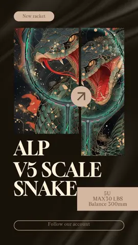 Alpsport V5 scale snake ไม้แร็กเกตขนนกที่ได้รับการอัพเกรด เบามาก และมีพลังโจมตีสูง.#fyp #new #sport #badminton #Summer #tiktokshop1111 #alpsport 