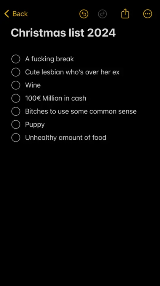 Not asking for much #wlw #christmaslist #lesbian #audacity #christmas 