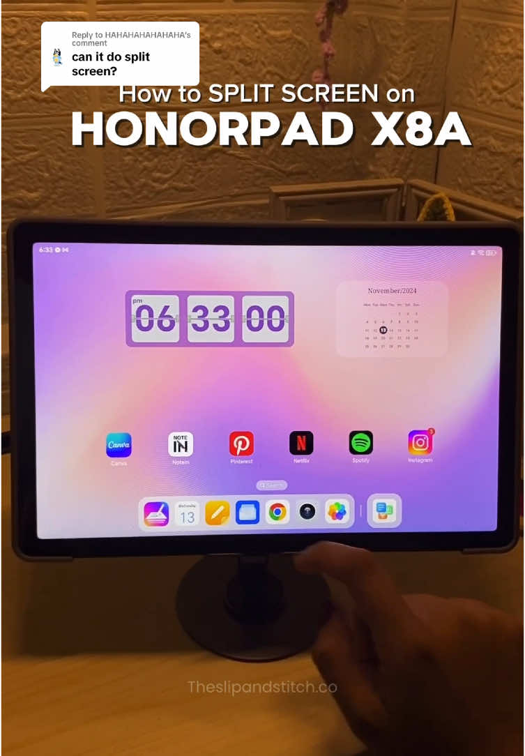 Replying to @HAHAHAHAHAHAHA how to SPLIT SCREEN on honorpadx8a tutorial #honorpadx8a 