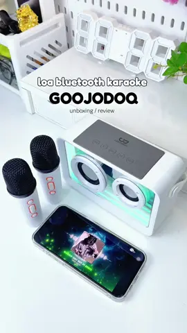 Loa bluetooth karaoke kèm mic nhà Goojodoq hát êm lắmm 🎤✨ #loabluetooth #loakaraoke #karaoke #goojodoq #unboxing #review #xuhuong #viral #foryou #thaothichriviu #fyp #xh 