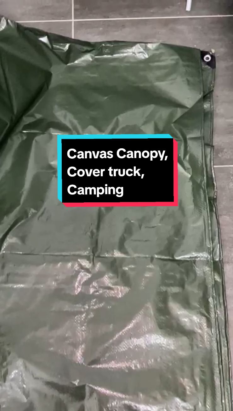 Double-sided Tarpaulin Sheet Canvas, waterproof, wear-resistant, easy to fold, no odor and double surface coating #waterproofcanvas #canvas #petarpaulin #waterproofcanopy #canvascanopy #outdoorcamping 