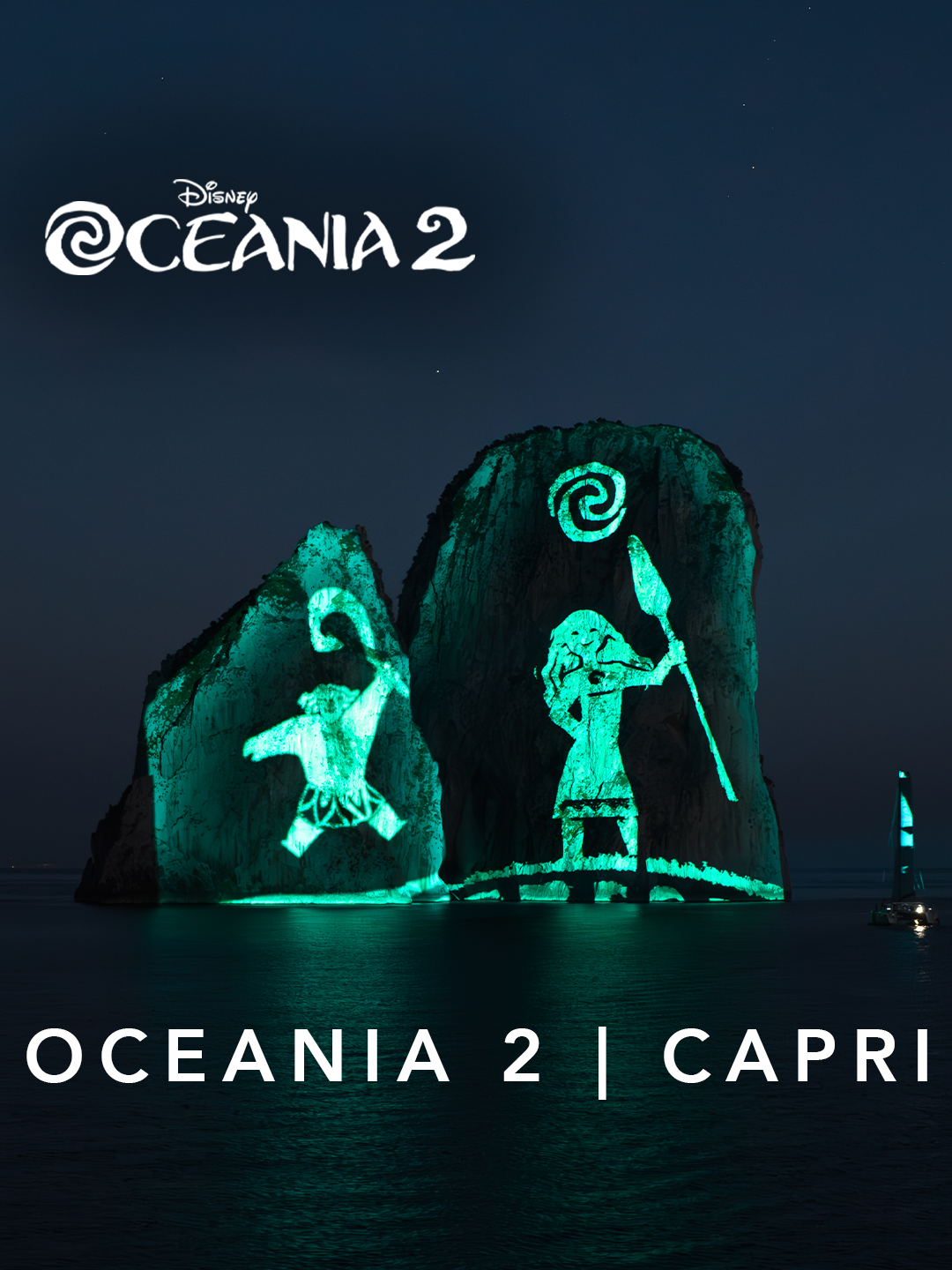 Il mare ha chiamato. I Faraglioni di Capri hanno risposto. Grazie al patrocinio del Comune di Capri per aver reso possibile questo momento speciale. 🌊💙 #Oceania2 #Vaiana #nuoveuscite #cinematok #DisneyIT #davedere #Capri