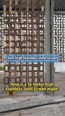 14m high stainless steel screen, where is it used?#stainlesssteel #stainlesssteel304 #stainlesssteelfactory #stainlesssteelate #stainlesssteelproduct #design #screen #partion #304 #manufacturing #renovate #decor #decoration #201 #interiordesign #newmaterial #stainlesssteelpartion #costomize 