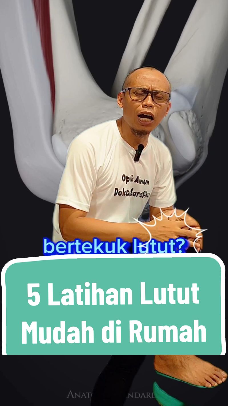 Sakit lutut reda dengan 5 latihan mudah di rumah.  #sakitlutut #doktersarafku #fyp 