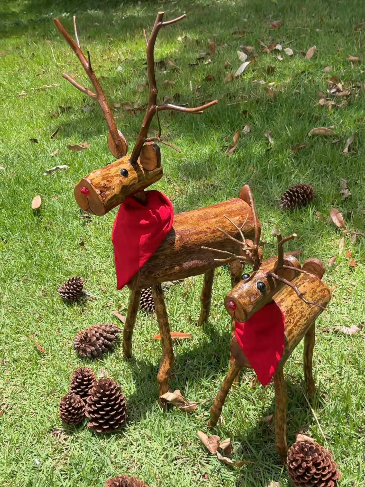 FIZ UMA DECORAÇÃO RÚSTICA DE NATAL #natal #rustico #DIY #decoracao #rena