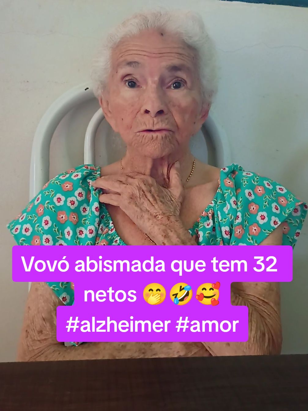 Vovó perguntando se sou neta dela 🥰 #alzheimer #amor #cuidado