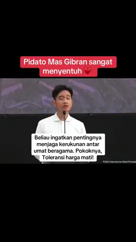 Beliau ingatkan pentingnya menjaga kerukunan antar umat beragama. Pokoknya, Toleransi harga mati!