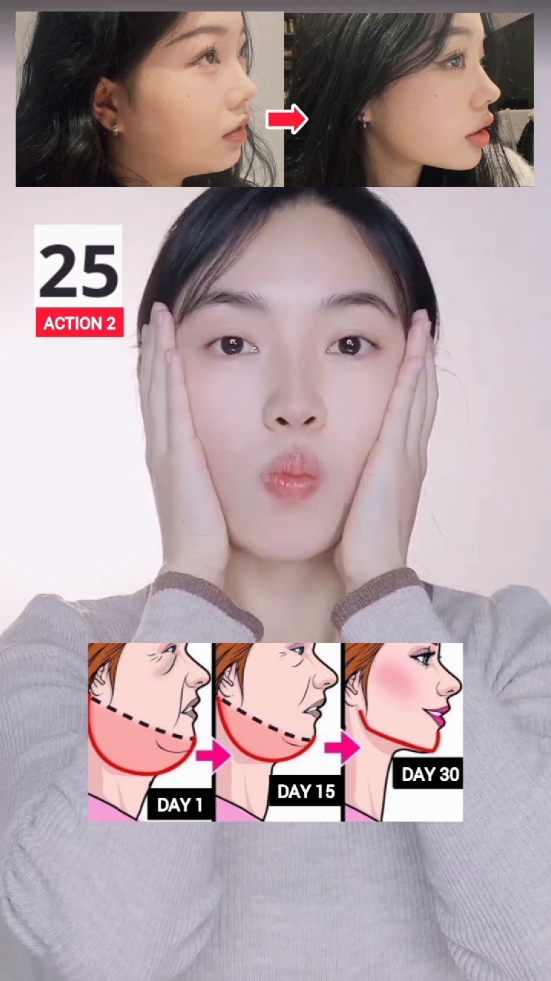 How to reduce a double chin and have a defined jawline #beautyroutine #facemassage #jawline #doublechinexercise #girltips #fyp #fouryou #furdich #tutorial #workout 