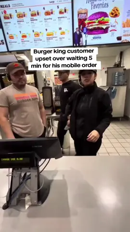 burger king customer upset he waited 5 min for his mobile order  YT grohuskochris #burgerking #mobileorder #customerservice #chrisgrohusko 