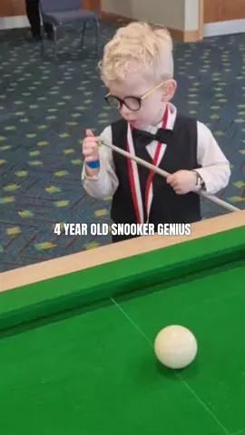 What were you doing when you were four? ❤️ Freddie is a HUGE snooker fan, and a handy player too! #snooker #snookerlover #cuesports #cute #kidstiktok #snookerskills #fyp #foryou 