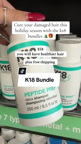 The best bundle to healthy hair! @K18 Hair #k18 #k18results #k18hair #k18hairflip #healthyhair #healthyhairtips #healthyhairtiktok #healthyhaircare #haircare #HairCareTips #hairtok #hairstylistoftiktok #tiktokshopblackfriday #tiktokshopcybermonday #seasonalessentials #tiktokshopholidaydeals #tiktokmademebuyit 
