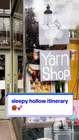 sleepy hollow itinerary 🧶💞 the perfect day trip from NYC! now that halloween is over there were very little crowds!  #sleepyhollow #sleepyhollowny #tarrytown #nycdaytrip #yarnshop #knittersoftiktok 