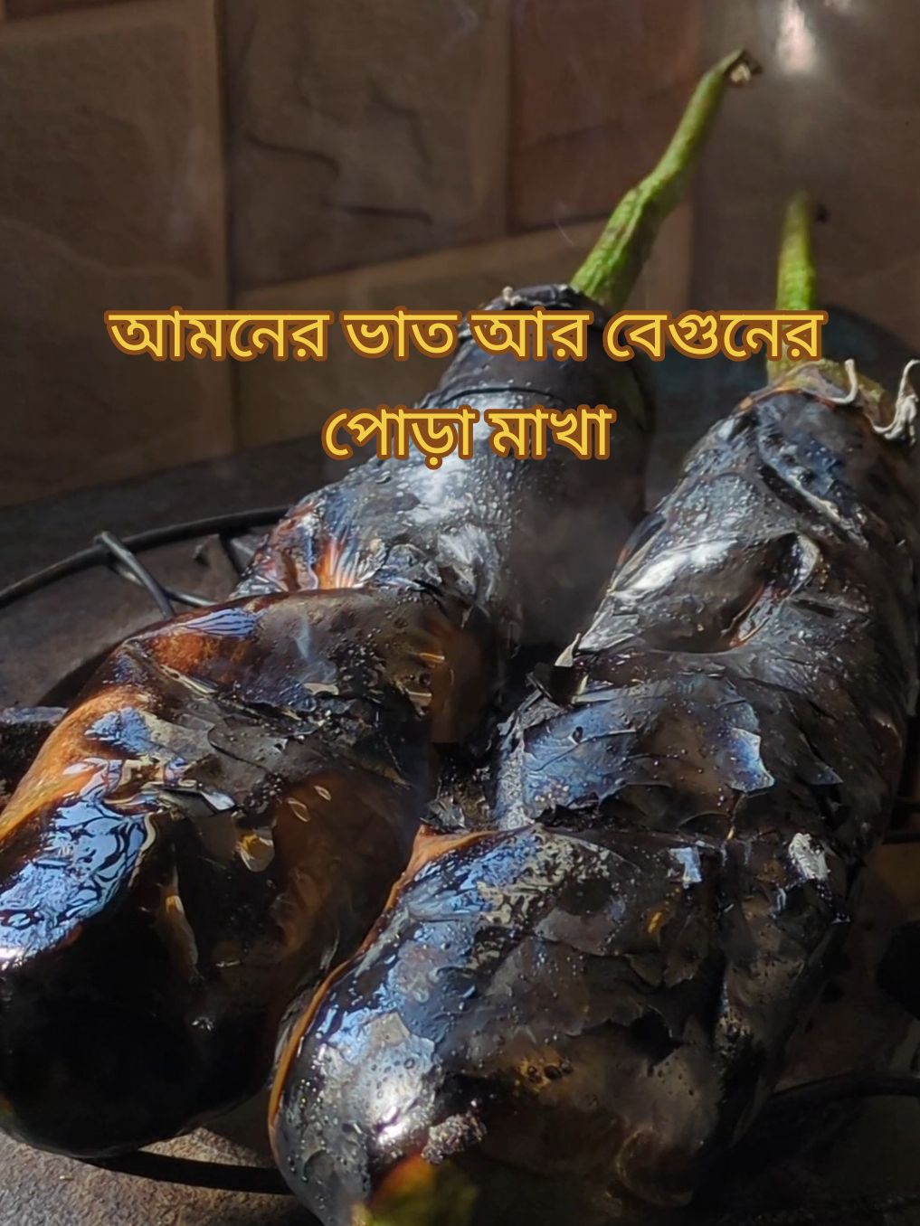 আমন চালের ভাত আর বেগুনের পোড়া মাখা 🍆  Brinjal pora bhorta with amon rice  #bengalifood #reelsvideo #cookingtiktok #cookingvideo #delicious #bdtiktokofficial #brinjal #eggplant #whattocook #EasyRecipe #foodtiktok 