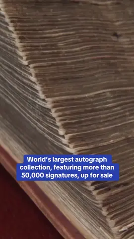 Joseph F. Mikulec spent years walking hundreds of thousands of miles to collect 50,000 autographs, featuring everyone from presidents to local shopkeepers. The book, which weighs around 60 pounds, is now for sale. #historytok #uspresidents #history #news #autograph 