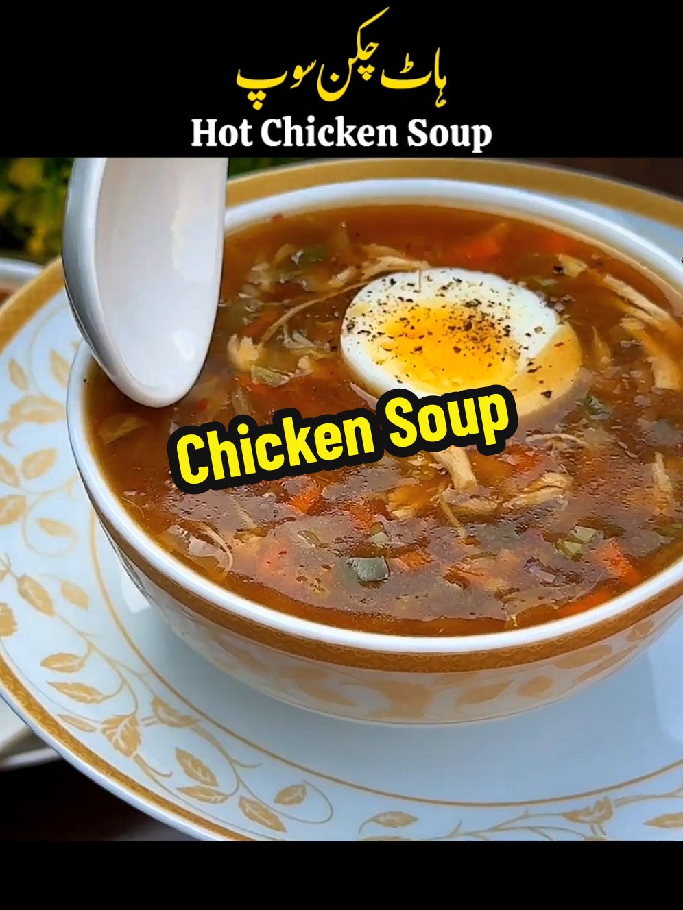 Hot & sour chicken soup recipe #soup #chickensoup #foodandart2023 #viral #fyp #foryou #hotandsoursoup