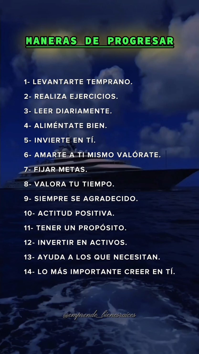 MANERAS DE PROGRESAR✅📈🧠💪💯💎 #MentalidadGanadora #DesarrolloPersonal #Motivación #InvierteEnTí🧠✅ #Viajes✈️ #Éxitos #Negocios #ExitoFinanciero📈 #Inversiones💸📈 #CadenasHoteleros🏢✈️💸🌎 #ConstanciaYDisciplina💪🧠 #InversiónEnBienesRaices🏢💸💎 #BienesRaices🏢🌎🧠📈 