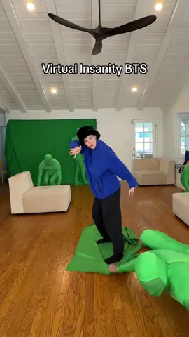 Green man working overtime 😅 #behindthescenes #virtualinsanity #jamiroquai 