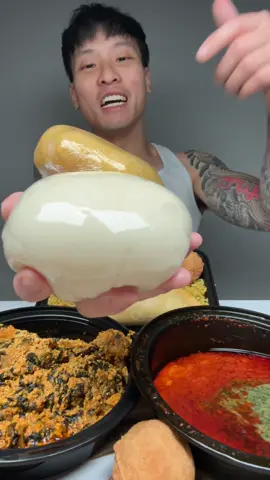 Ive been missing out, fufu was amazing, got my food from ayomee’s kitchen in nj #fufu #egusisoup #nigerianfood #eating #foodies #mukbang #mukbangeatingshow #asmr #fyp 
