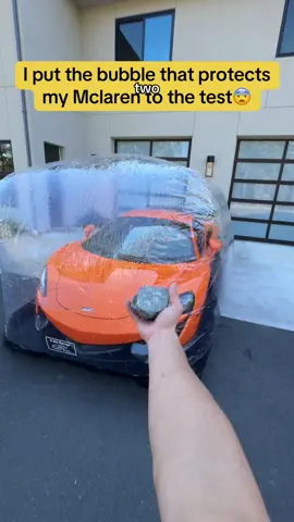 I put the bubble that protects my Mclaren to the test😨 ##mclaren