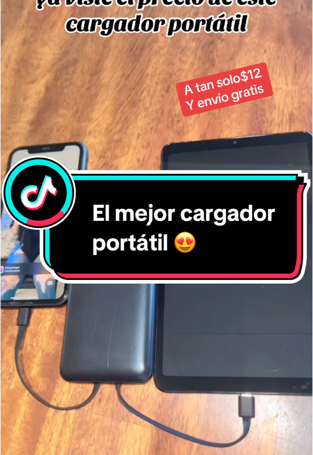 Cargador portátil #TikTokShop #blackfriday #fyp #cargadorportatil #cargadorinalámbrico #cargador #cargadorportatil #portablecharger #charger #chargerportable #cargadoresdecelular #cargarapida 