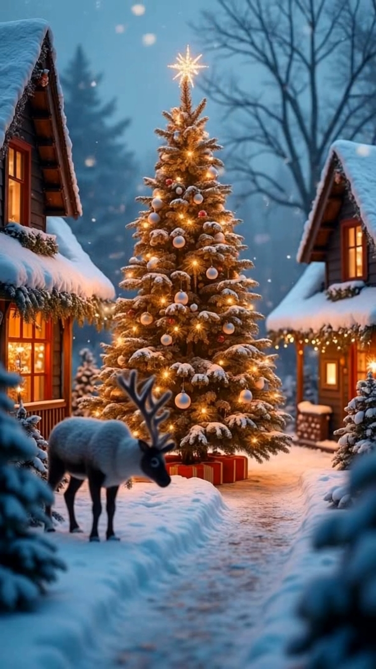 Christmas is just around the corner #christmas #santaclaus #viral #snow #winter #winterwonderland #christmascountdown #christmastrees #rentier #santaclaussleighchallange 