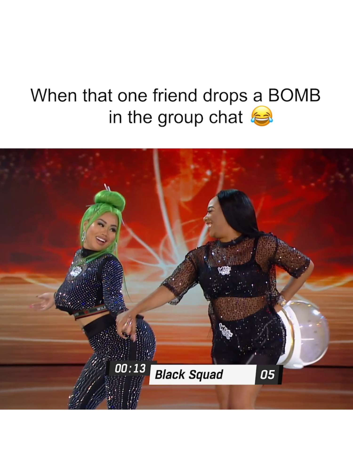 Everyone has the one groupchat 🤣 #WildNOut #gotprops #justinavalentine #bsimone #lovelymimi #nickcannon #jokes #relateable #laugh #lol