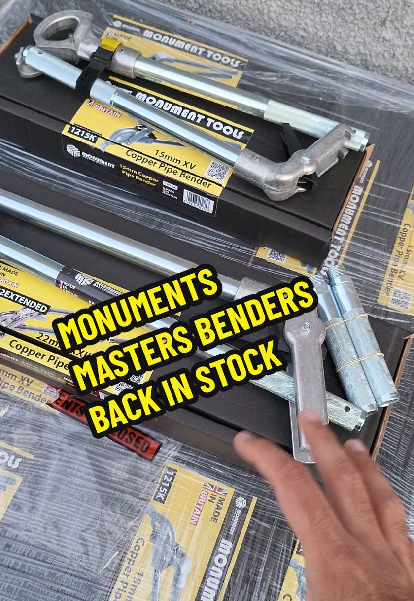 Monument Masters Copper pipe Benders – back in stock at #plumberstools and ready to ship! Grab yours now! #PipeBenders #MonumentTools #PlumbingEssentials #BackInStock #ToolsOfTheTrade #TikTokShop #plumbing #plumber 