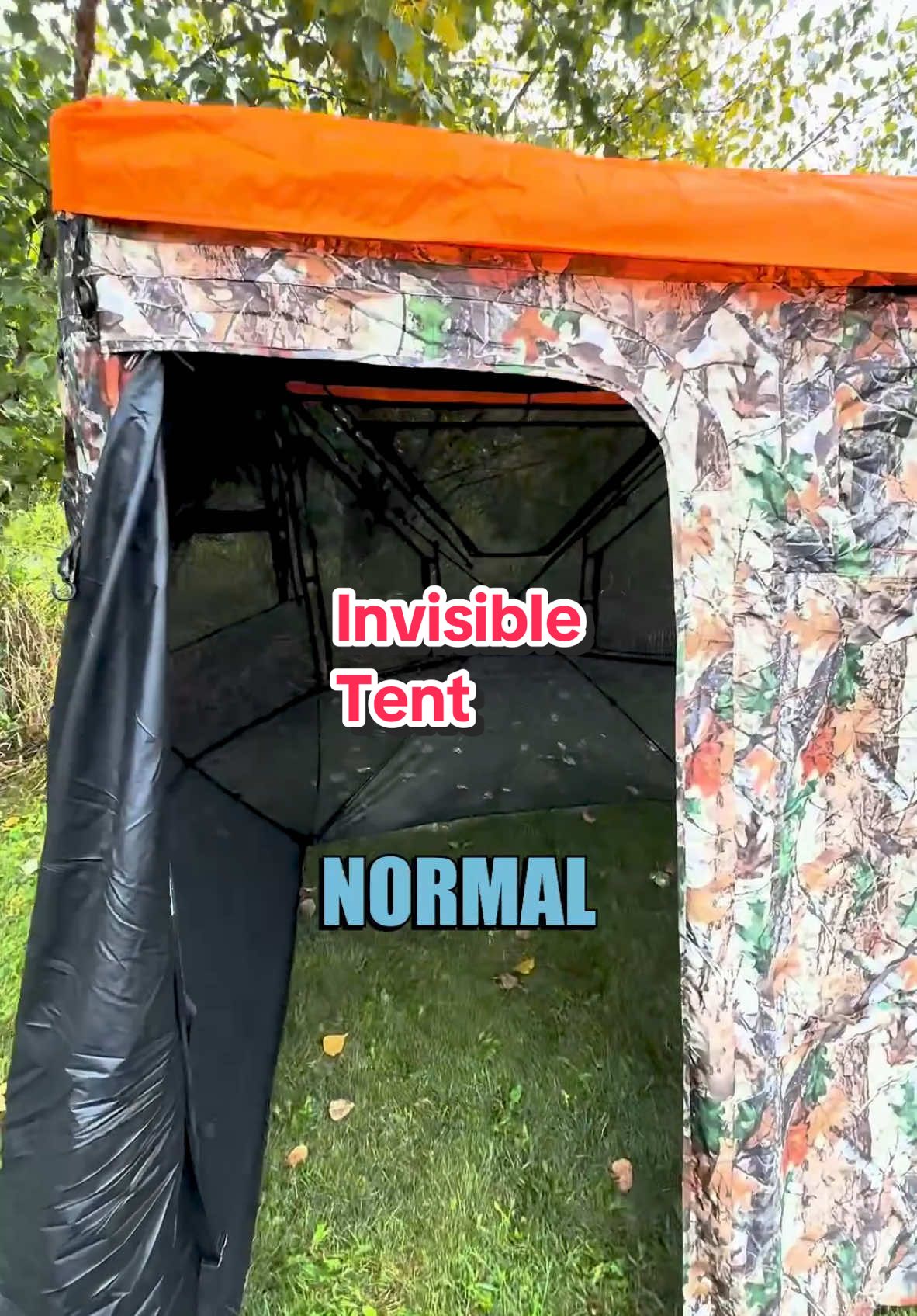 Invisible Hunting Blind TIDEWE hunting blind has three full panels of one-way see-through material. This material delivers a 270-degree unobstructed wide view angle, allowing hunters to see their surroundings. Credits:  @ TideWe / YT #tech #technology #engineering #innovative #fyp