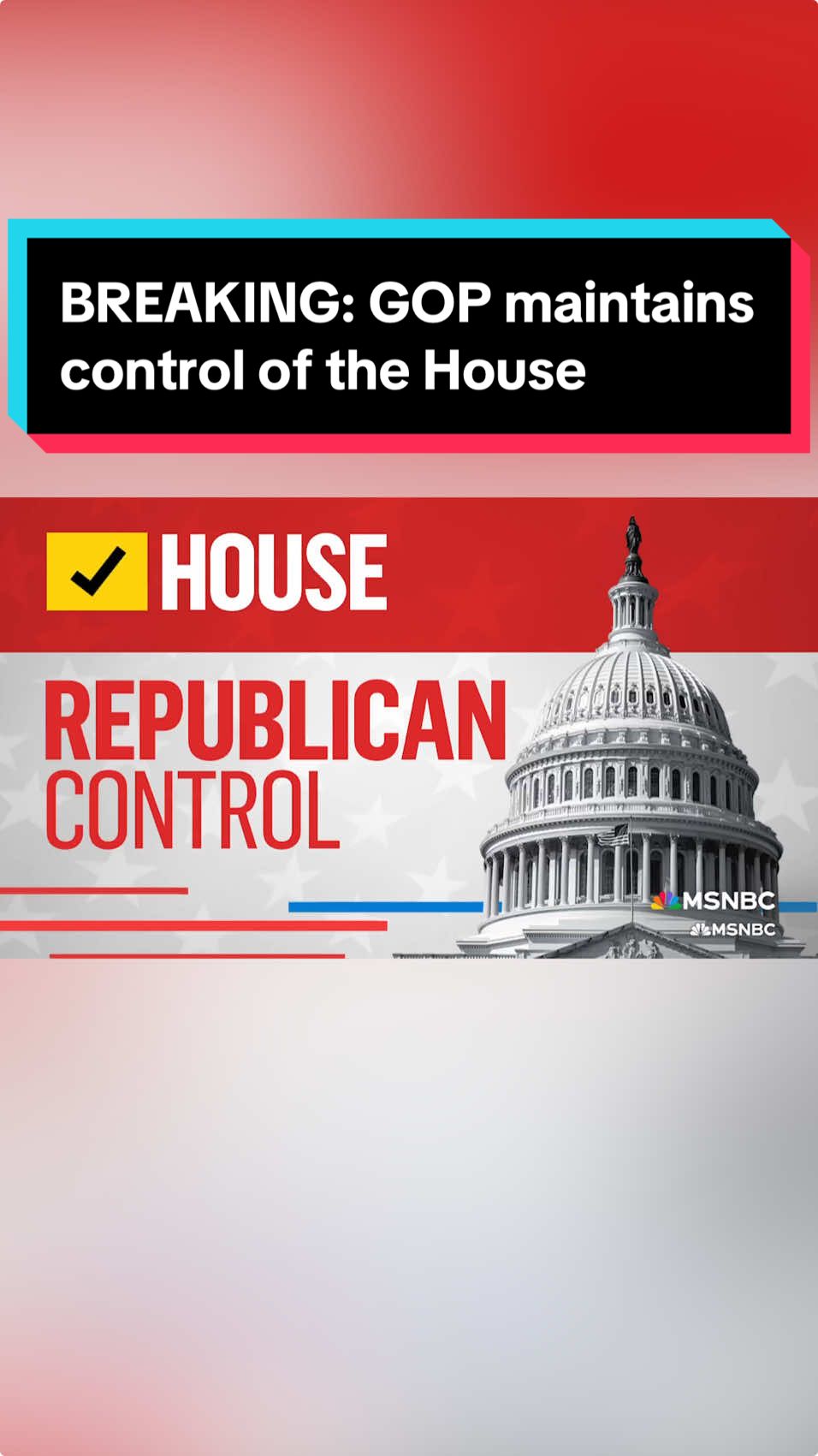 NBC News projects that Republicans will retain control of the House of Representatives by a narrow margin, giving President-elect Donald Trump and his party full control of Washington. #congress #house #republicans #gop #representatives #donaldtrump #mikejohnson 