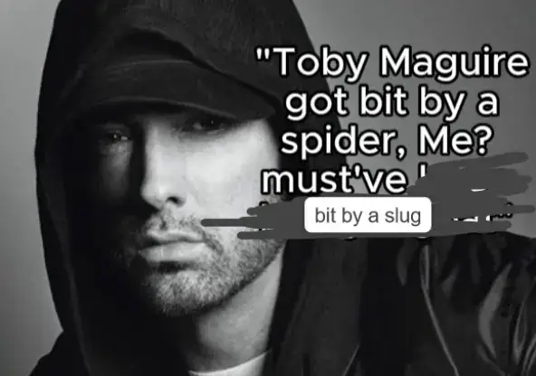 #eminemslug #eminem #slug #tobymaguire #fyp #ai #lyrical #genius #licked #spider 