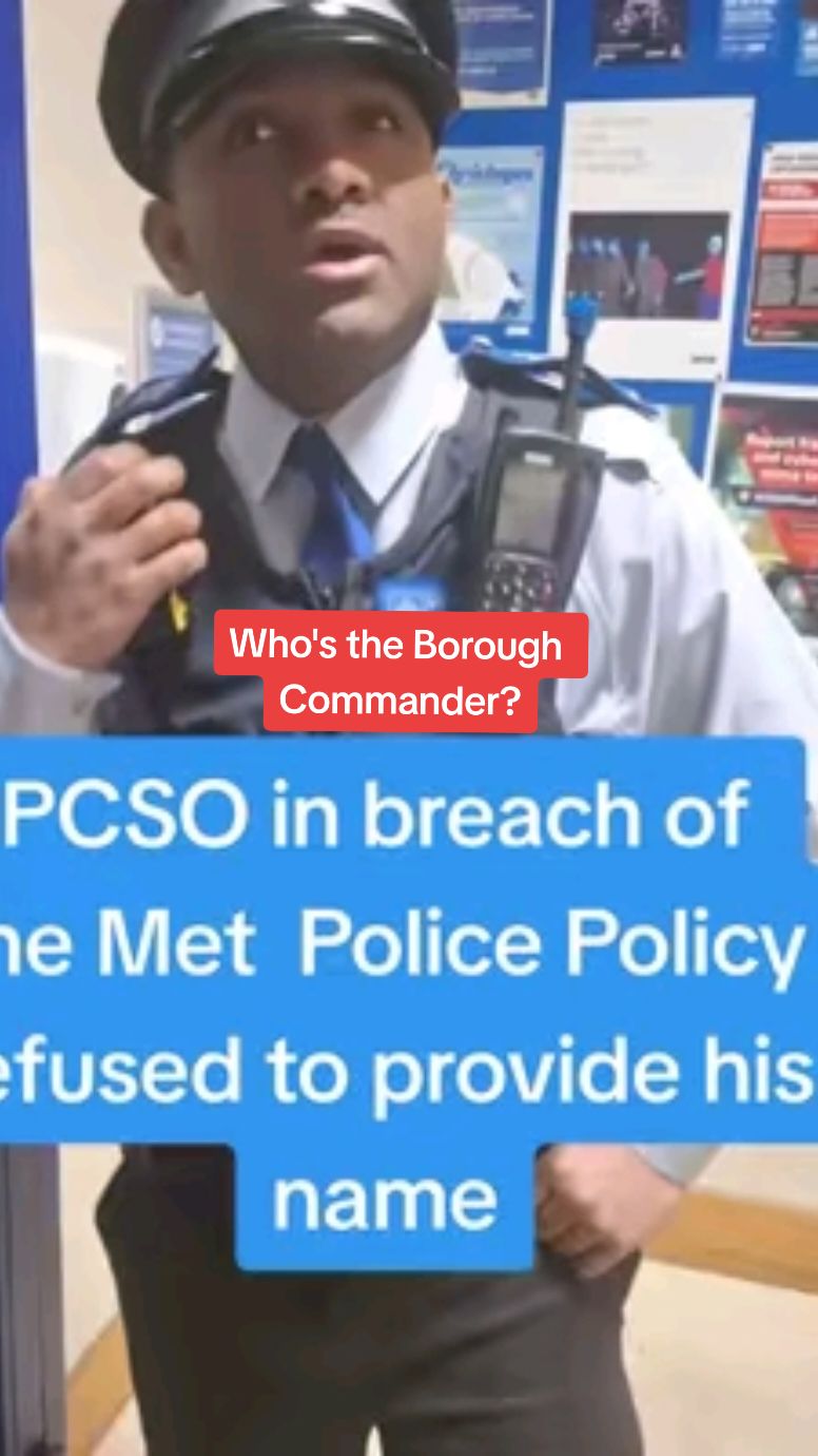 PCSO community support officer in breach of the Met  Police Policy refused to provide his name #pcso #metpolice #policeofficersoftiktok #fyp #communitysupport  #zonjy 